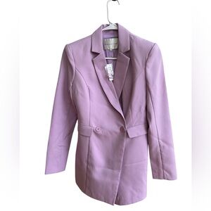Endless Rose romper blazer. Size: XS. Color: Lavender. NWT